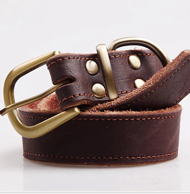 Top Grade Leather Dog Collar Pet Leads Alloy Buckle