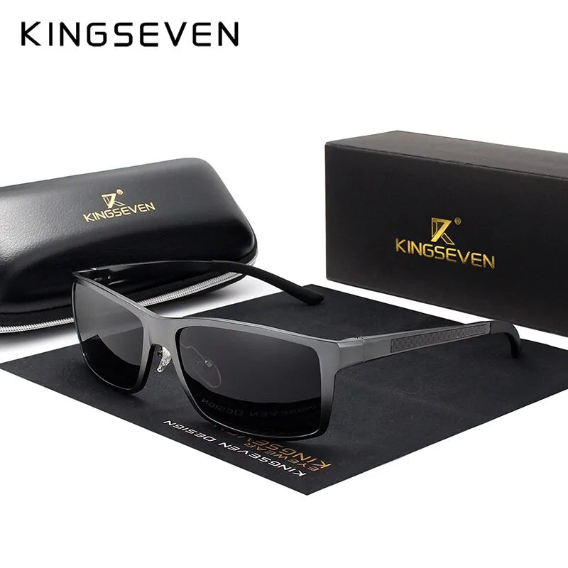 KINGSEVEN Brand Design Fashion Aluminum Magnesium Sunglasses Men Polarized Driving Eyewear