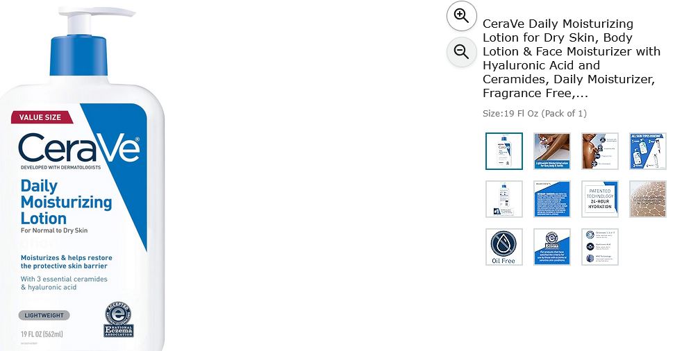 CeraVe Daily Moisturizing Lotion for Dry Skin