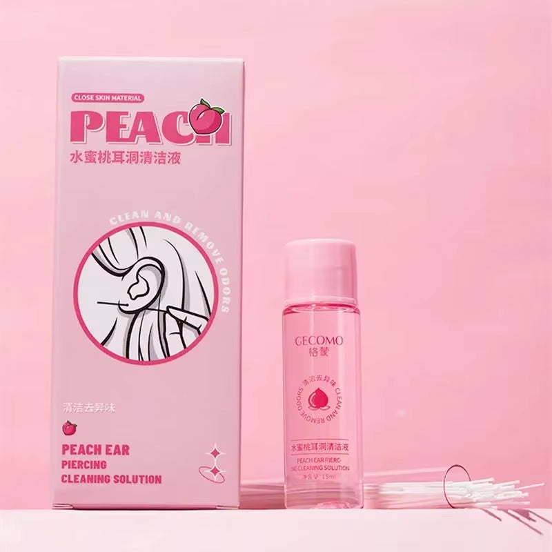 15/25Ml Ear Hole Cleaning Solution Set Safe Health Mint Flavour Inflamed Blockage Care Cleaner Disposable Piercing Cleaning Line