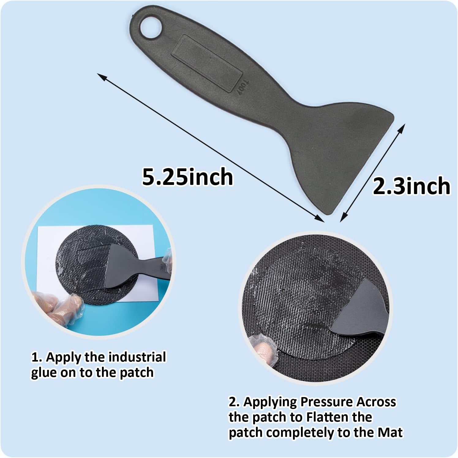 Trampoline Patch Repair Kit 4 Inch Circle on Patches | Repair Trampoline Mat Tear or Hole in a Trampoline Mat (2 Pieces)