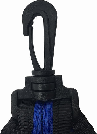 Golf Ball Bag for 3 Balls and Tees (Black+Blue)