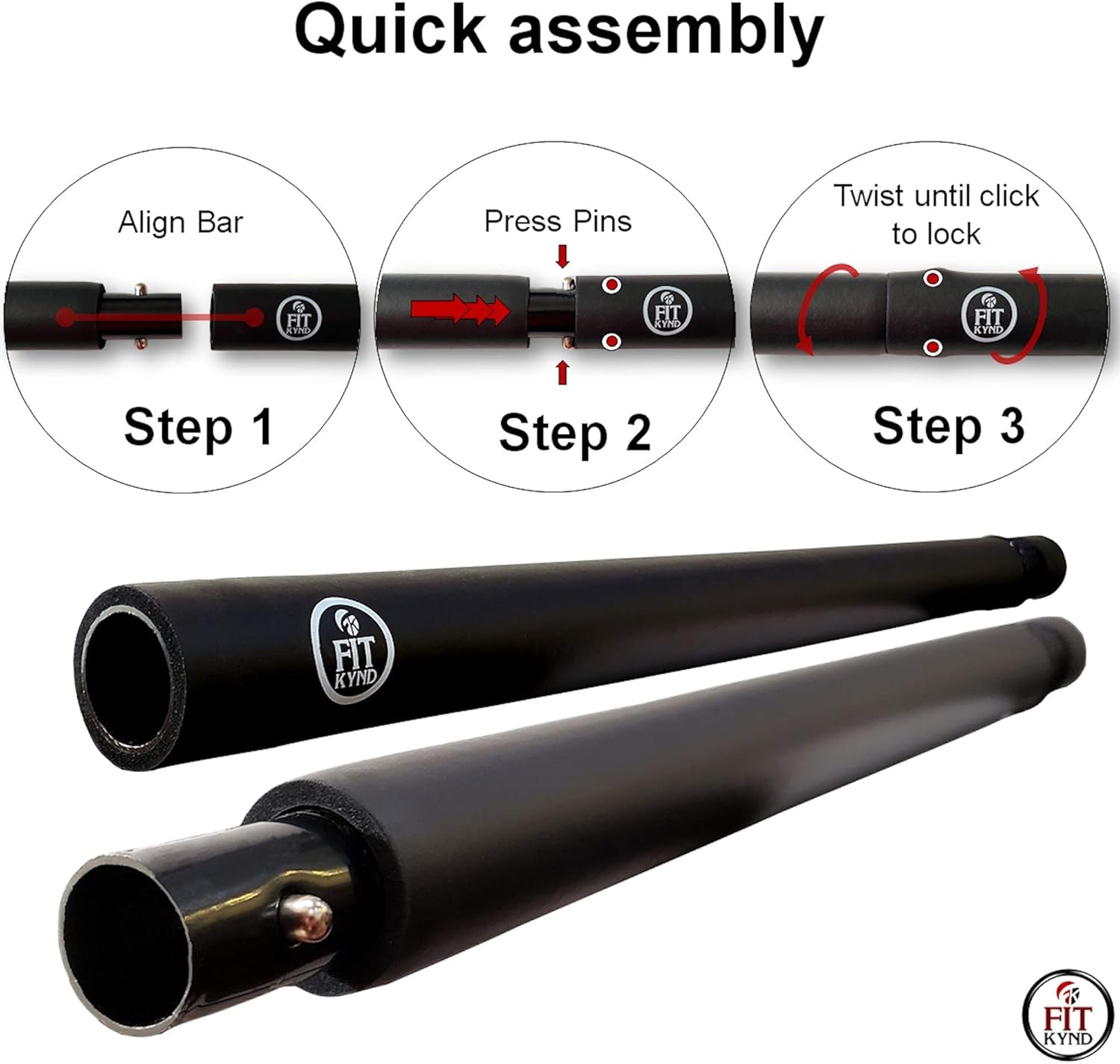 Pilates Bar with Resistance Bands - Premium | Portable Home Workout Equipment for Men/Women | at Home Workout Resistance Bands | Adjustable Length Resistance Band Straps | Full Body Workout