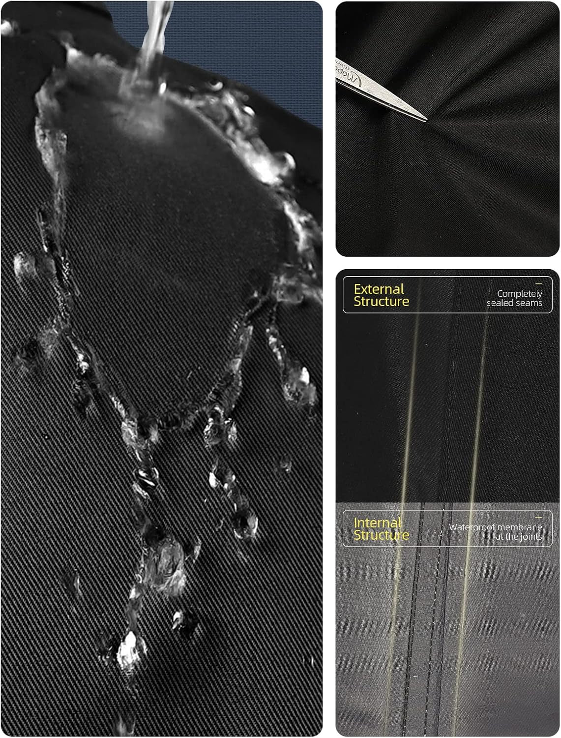 Raincoat Waterproof Long Rain Jacket Lightweight Rainwear Reflective with Packable Hood for Men Women Adults