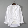 Men's Stand Collar White Shirt