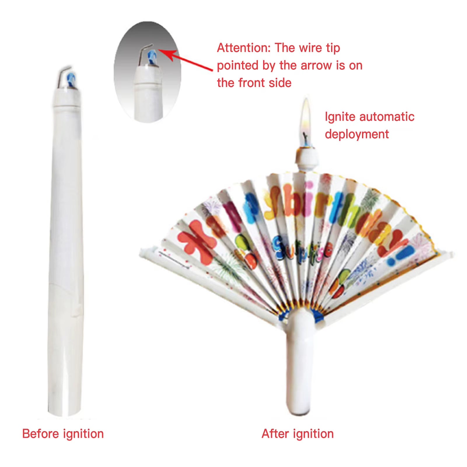 Birthday Candle with Joker Fan Banner Safe Material Unique Design Clown Pattern Candles for Decorating Birthday Theme Party Cake