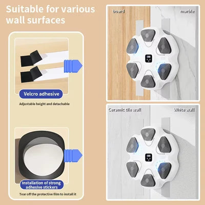 Bluetooth Music Boxing Machine Wall Target Home Fitness Boxing Trainer Exercise Response Training Agility Reaction Boxing Bag