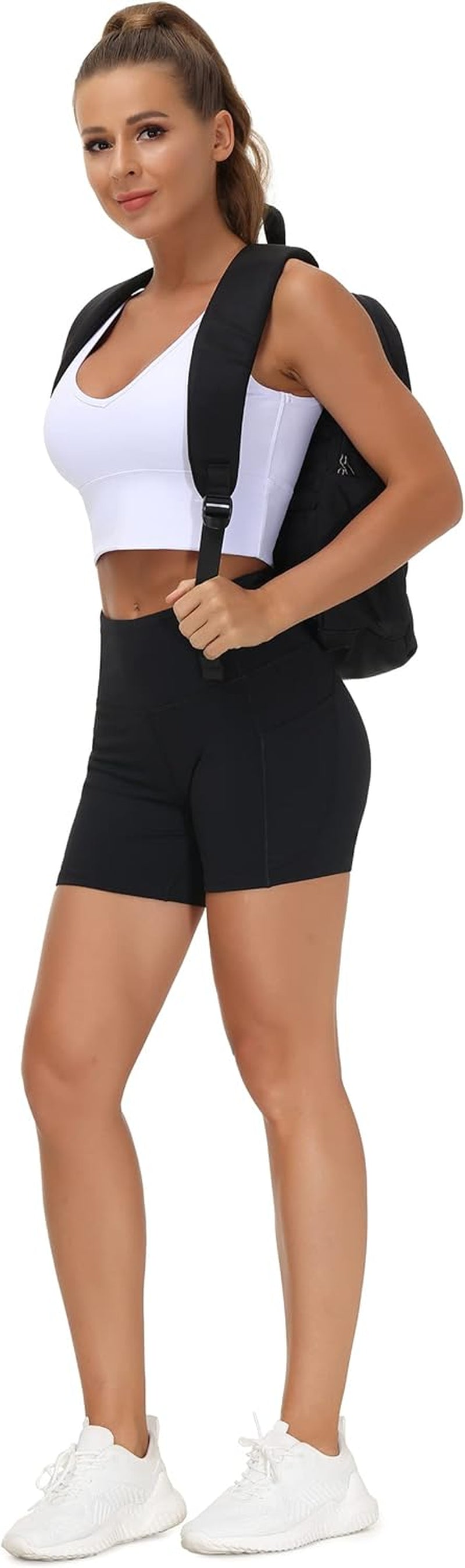 Womens Longline Sports Bra Padded Crop Tank Tops Workout Yoga Bra with Removable Pads