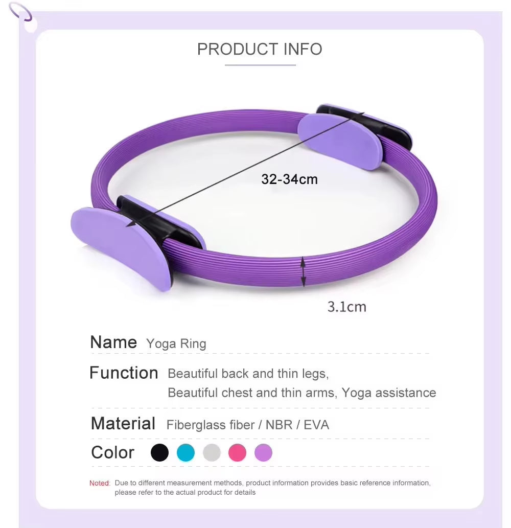 Yoga Fitness Ring Pilates Ring Women Girl Exercise Home Resistance Elasticity Yoga Gym Workout Pilates Circle Yoga Circle ﻿