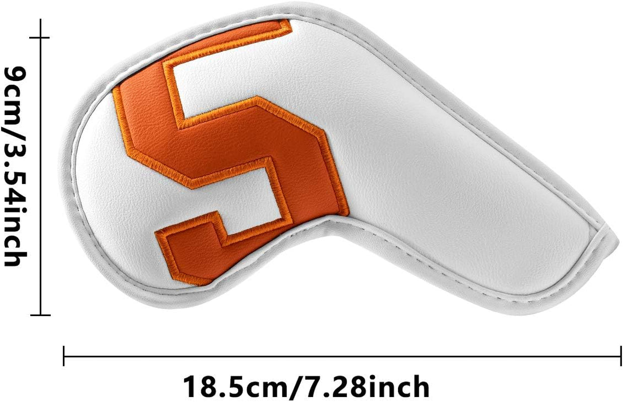 Montale Golf Iron Covers 10Pcs, Golf Iron Head Covers Leather Golf Iron Covers Set Colorful Golf Iron Headcovers,Golf Club Head Covers for Iron Customize & Non-Customiz