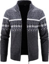 Sweater Cardigan Jackets for Mens, Fall Winter Zipper Plaid Stand Collar Coat Warm Slim Casual Short Sleeve Long Sleeves Lapel Button-Down Button up V Neck O round Crewneck 158-Dark Gray X-Large