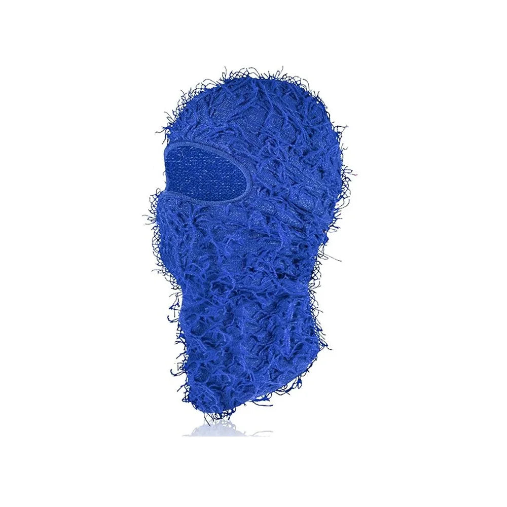 Balaclava Distressed Knitted Full Face Ski Mask for Men Outdoor Camouflage Fleece Fuzzy Balaclava Ski Balaclava Beanies Men Hat