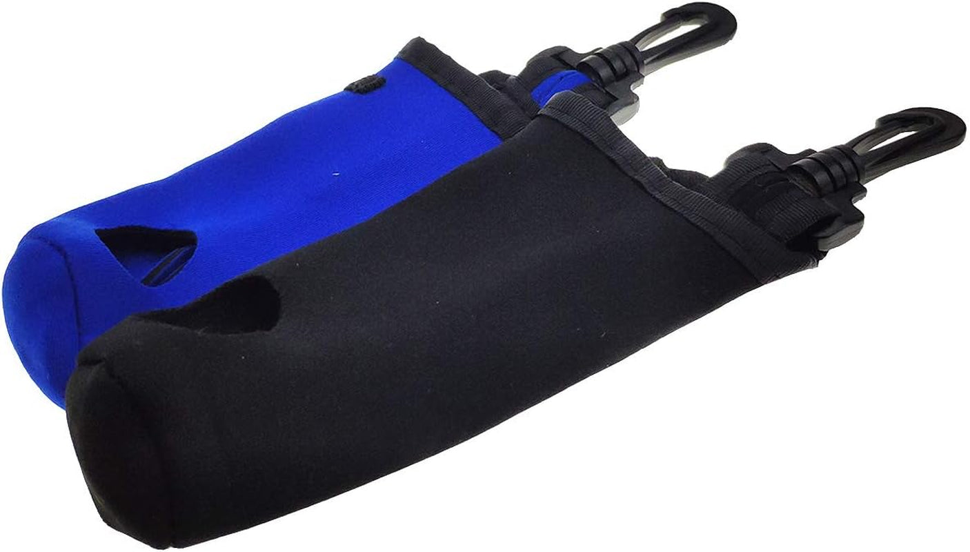 Golf Ball Bag for 3 Balls and Tees (Black+Blue)