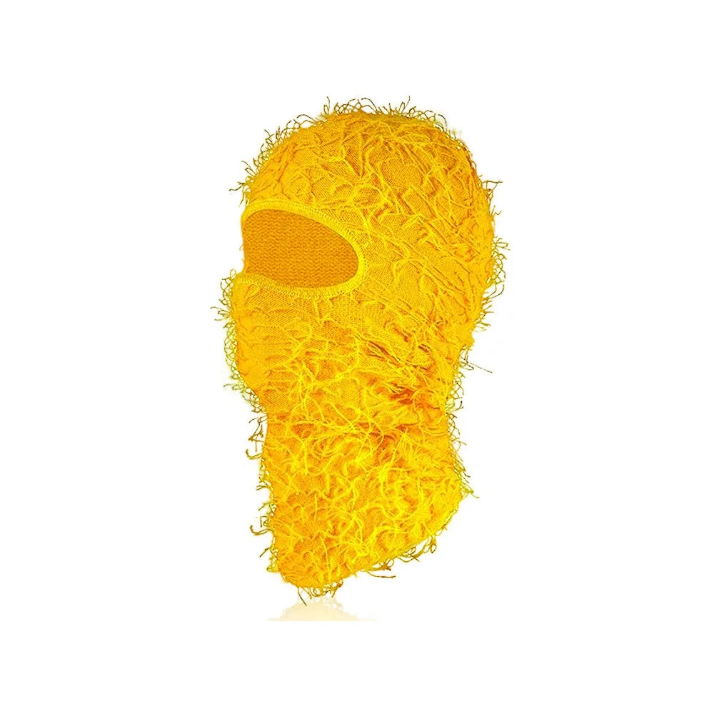 Balaclava Distressed Knitted Full Face Ski Mask for Men Outdoor Camouflage Fleece Fuzzy Balaclava Ski Balaclava Beanies Men Hat