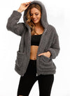 Women Plaid Faux Fleece Coat Long Sleeve Lapel Artificial Shearling Shaggy Jacket Fluffy Fuzzy Overcoat