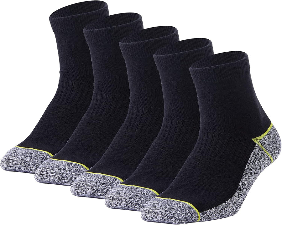 Copper Infused Quarter Socks Improve Foot Health Odor Control with Moisture Wicking Durable Comfortable Fit (4/5 Pairs)