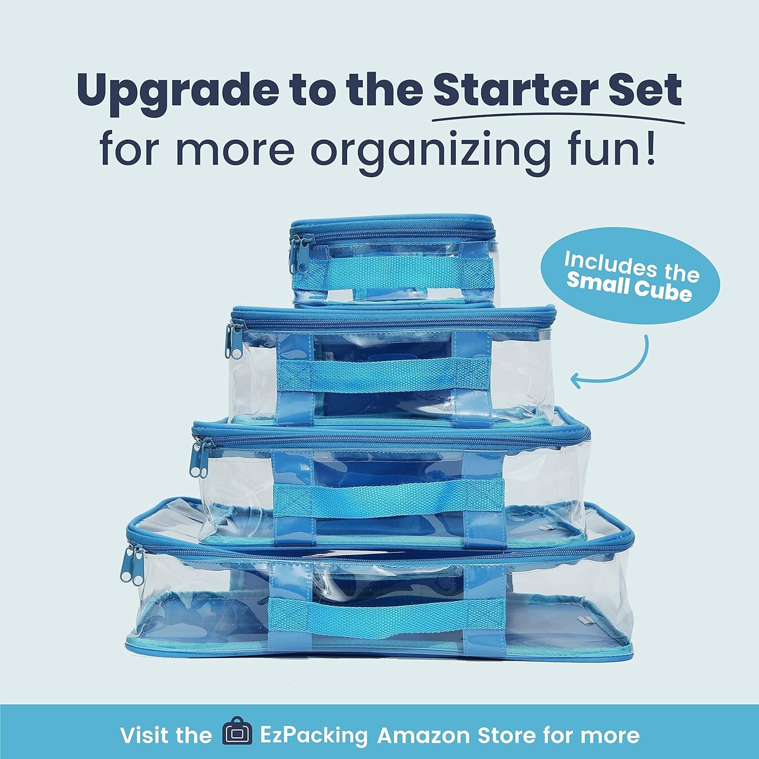 Small Clear Travel Packing Cube/See through PVC Plastic Pouch for Carry on Suitcase, Backpack or Diaper Bag/Transparent Multipurpose Accessories, Makeup & Underwear Organizer W/Handle (Orange)