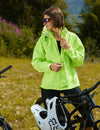 Women'S Rain Jackets Waterproof Windbreaker Packable Running Lightweight Cycling Jacket Reflective Hooded