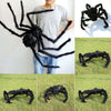 Super big plush spider made of wire and plush black and multicolour style for party