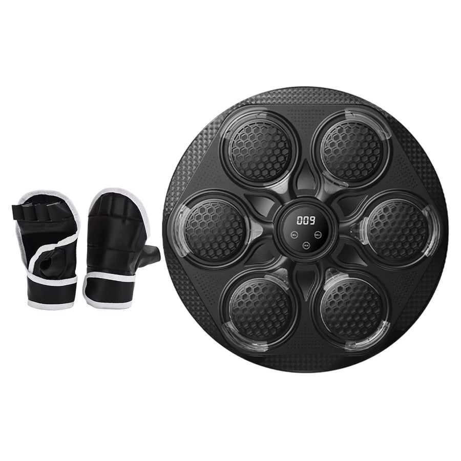 New LED Music Boxing Machine Bluetooth Smart Electronic Music Training Targets Wall Hanging Sandbag with Gloves for Kid Adults