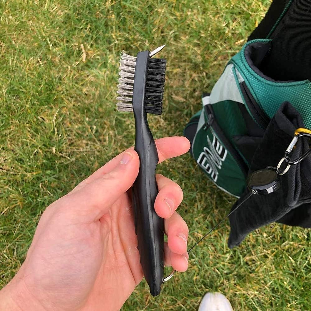Golf Towel for Golf Bag with Clip and Accessories Set |2 Golf Towels | Golf Cleaning Brush |Golf Gifts for Men, Women
