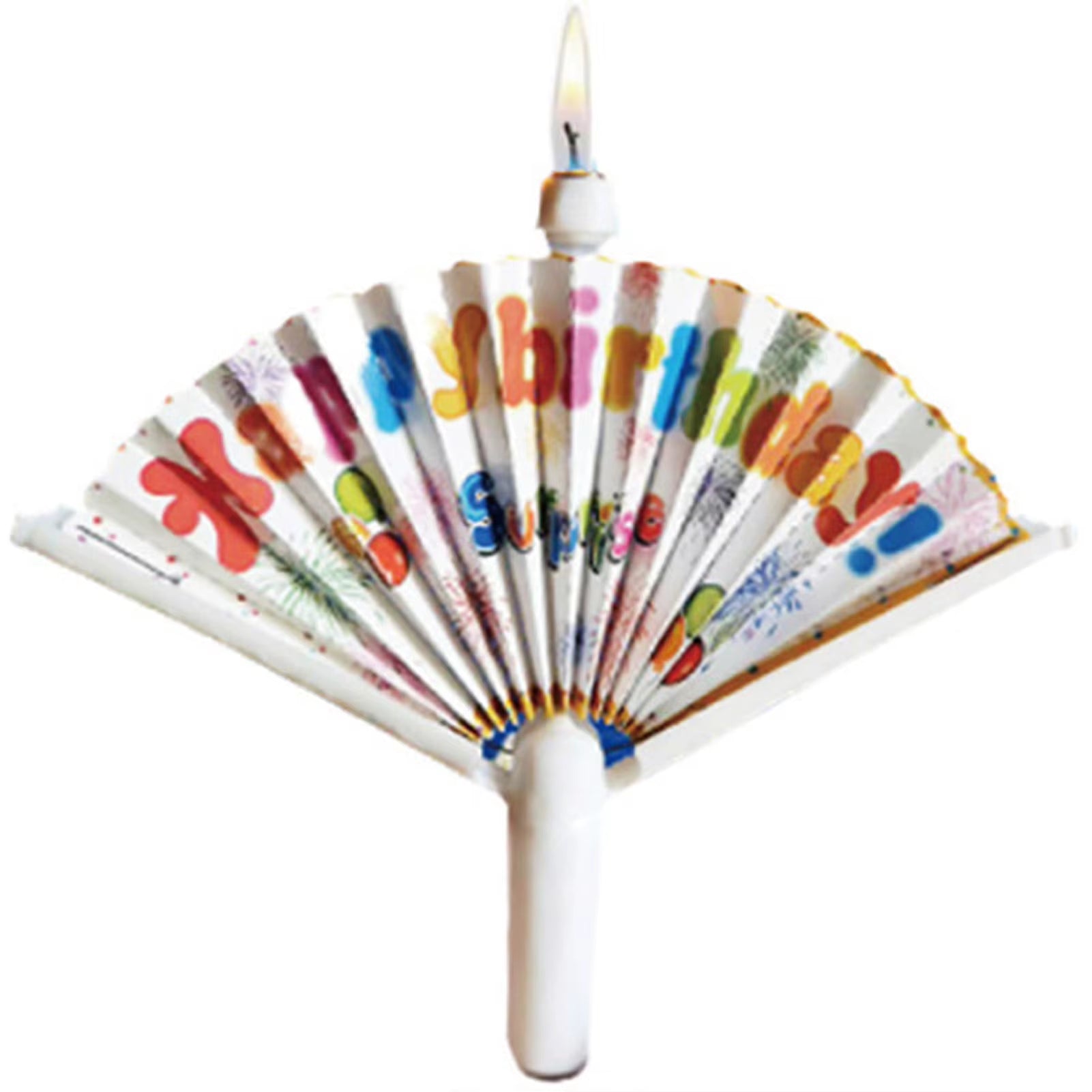 Birthday Candle with Joker Fan Banner Safe Material Unique Design Clown Pattern Candles for Decorating Birthday Theme Party Cake