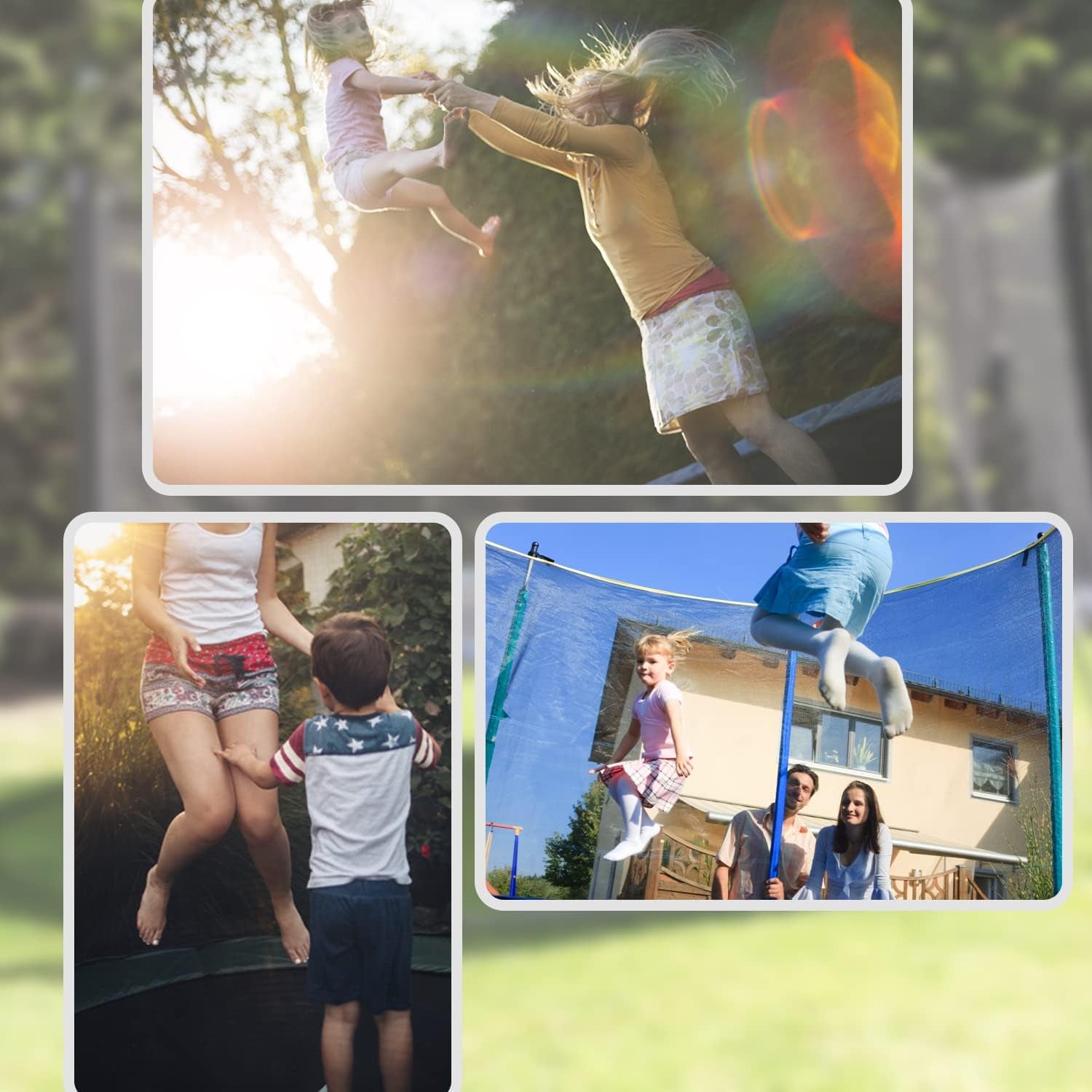 Trampoline Patch Repair Kit 4 Inch Circle on Patches | Repair Trampoline Mat Tear or Hole in a Trampoline Mat (2 Pieces)