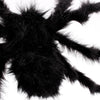 Super big plush spider made of wire and plush black and multicolour style for party