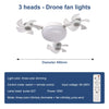 2 in 1 Hanging Fan with LED Light E27 Universal Dimming Drone Fan Silent Ceiling Drone Fan for Dining Room Bedroom Living Room