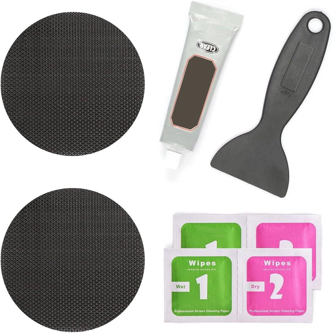 Trampoline Patch Repair Kit 4 Inch Circle on Patches | Repair Trampoline Mat Tear or Hole in a Trampoline Mat (2 Pieces)