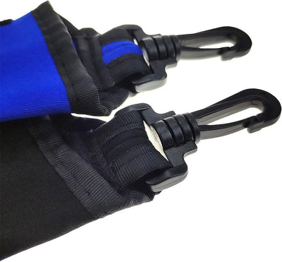 Golf Ball Bag for 3 Balls and Tees (Black+Blue)