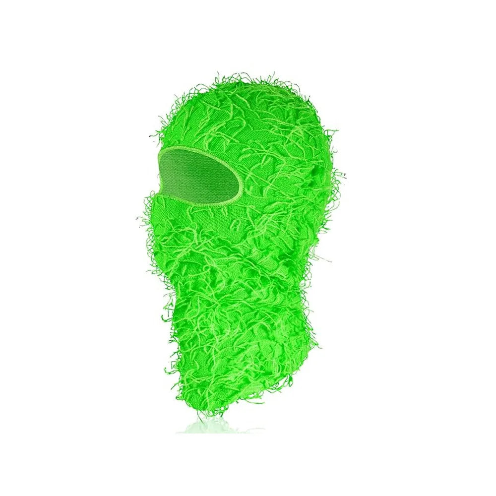 Balaclava Distressed Knitted Full Face Ski Mask for Men Outdoor Camouflage Fleece Fuzzy Balaclava Ski Balaclava Beanies Men Hat