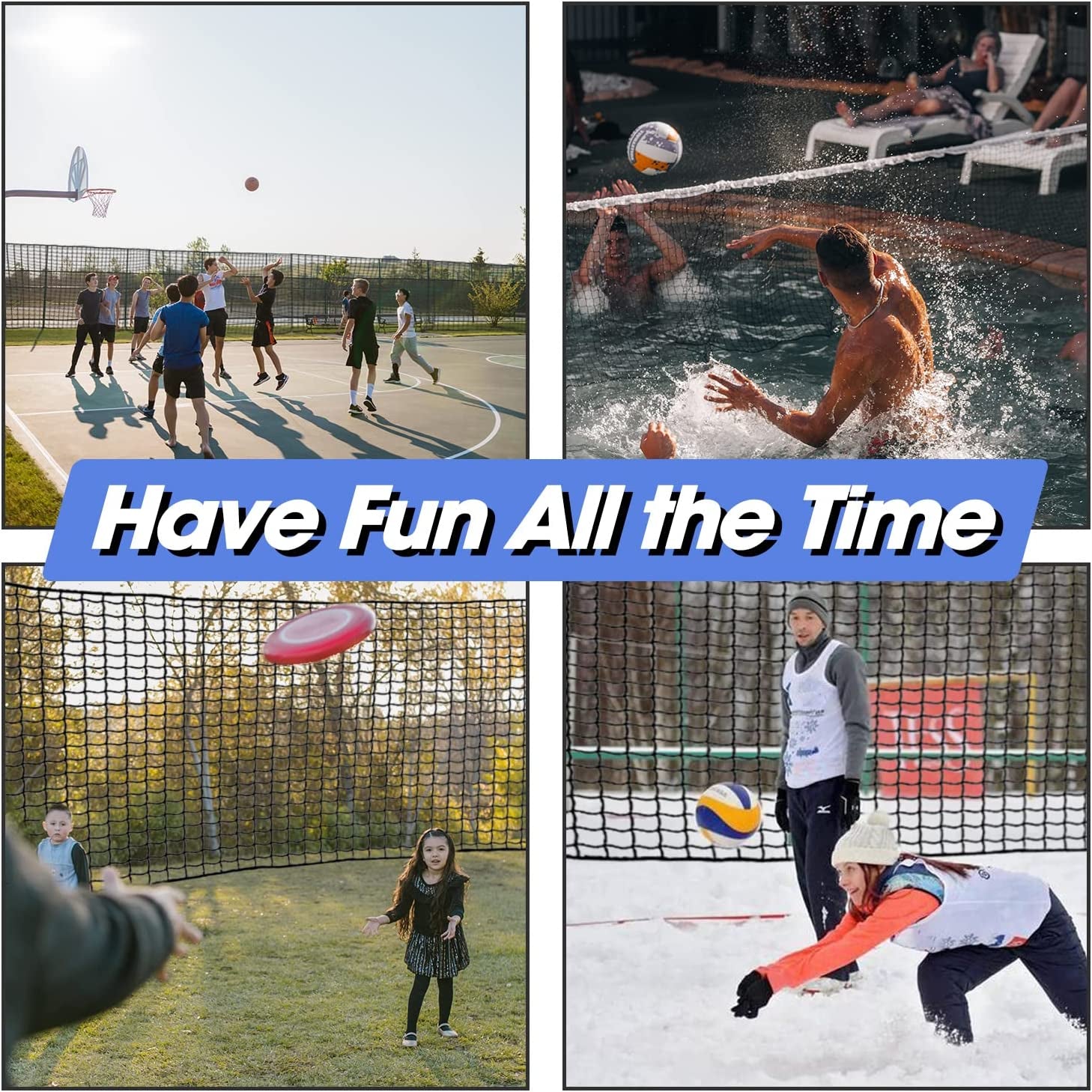 20Ft,30Ft,40Ft Soccer Net for Soccer Goal, Football Net Soccer Backstop Net High