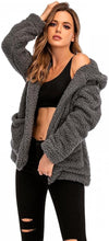 Women Plaid Faux Fleece Coat Long Sleeve Lapel Artificial Shearling Shaggy Jacket Fluffy Fuzzy Overcoat