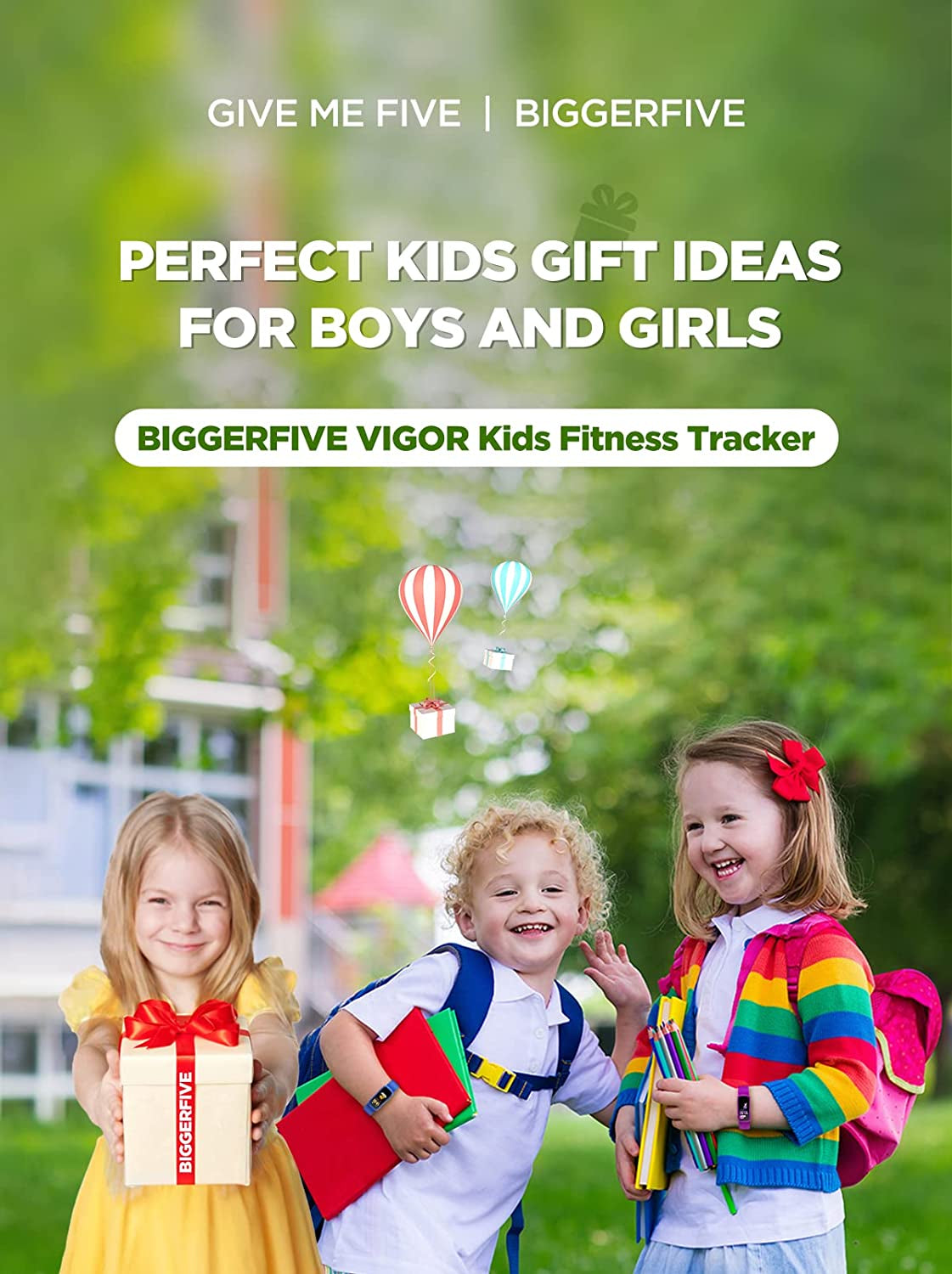 Vigor Kids Fitness Tracker for Girls & Boys Ages 5-15, Kids Watch with IP68 Waterproof, Pedometer, Activity Tracker with Heart Rate & Sleep Monitor, Calorie & Step Counter Watch