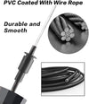 Jump Rope Tangle-Free with Ball Bearings Rapid Speed Skipping Rope Cable, Adjustable Jumping Ropes with 6" Memory Foam Handles for Men, Women and Kids - 2 Pack