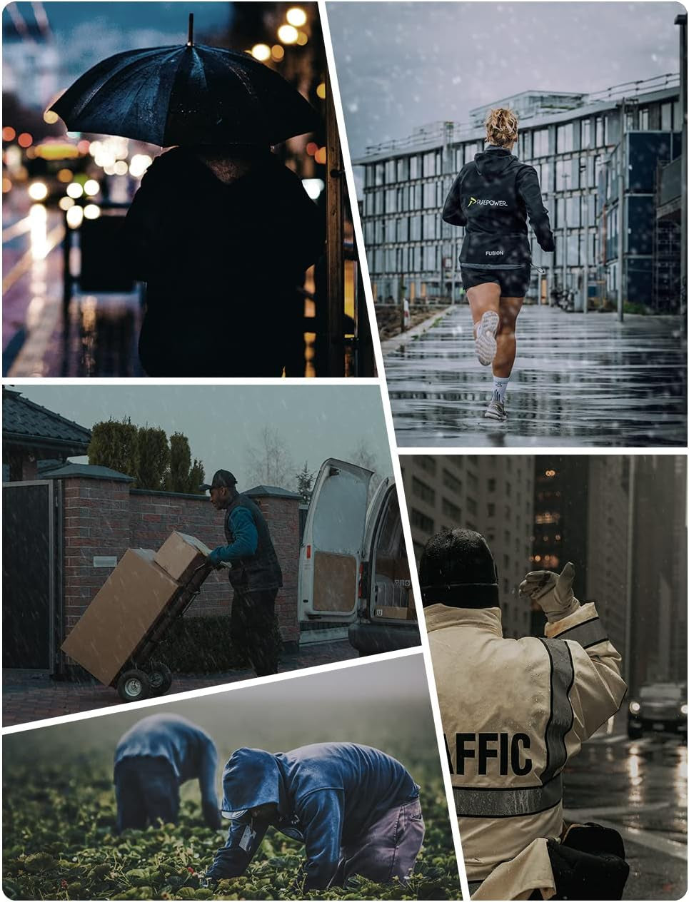 Raincoat Waterproof Long Rain Jacket Lightweight Rainwear Reflective with Packable Hood for Men Women Adults