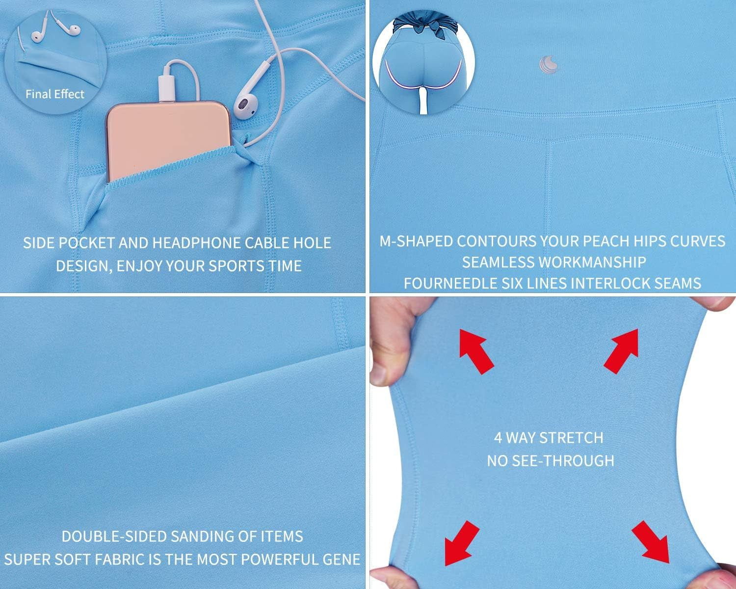 Leggings for Women Tummy Control Workout Leggings with Pocket High Waisted Sports Tight