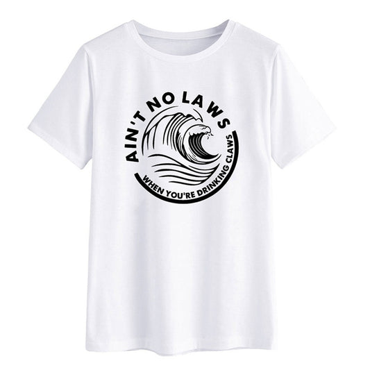 Ain't No Laws When Tshirt - White claw Unisex